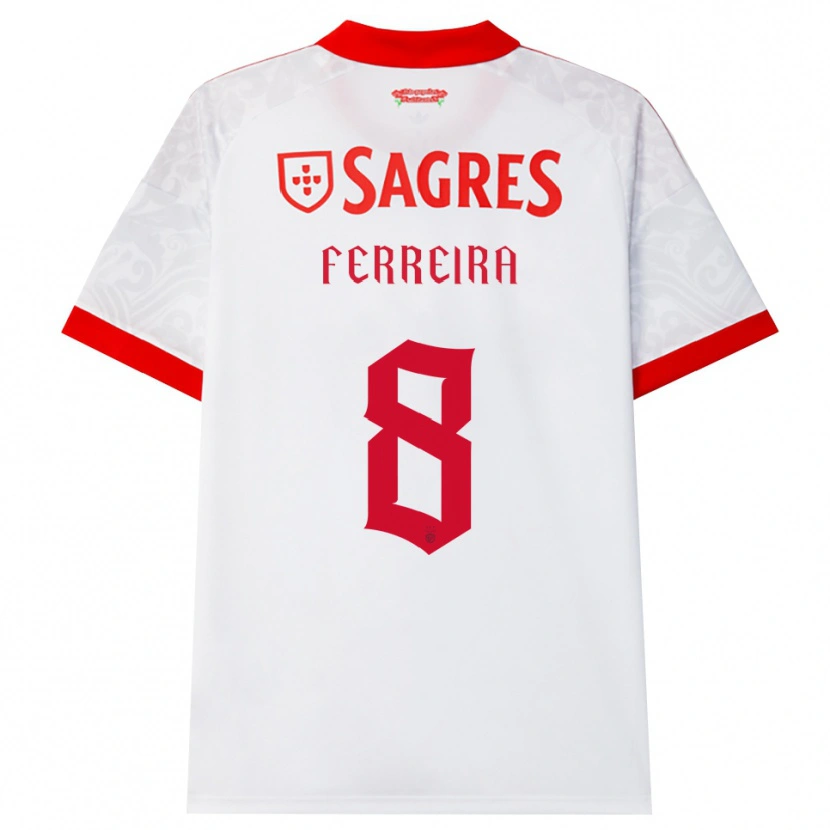 Danxen Heren Isaac Ferreira #8 Wit Rood Geel Uitshirt Uittenue 2026/27 T-Shirt België