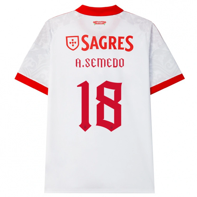 Danxen Heren Andreson Semedo #18 Wit Rood Geel Uitshirt Uittenue 2026/27 T-Shirt België