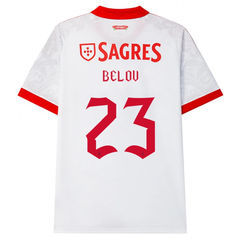 Danxen Heren Sevastian Belov #23 Wit Rood Geel Uitshirt Uittenue 2026/27 T-Shirt België