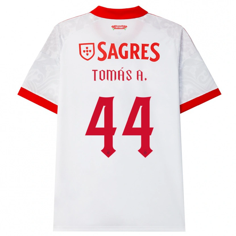 Danxen Heren Tomás Araújo #44 Wit Rood Geel Uitshirt Uittenue 2026/27 T-Shirt België