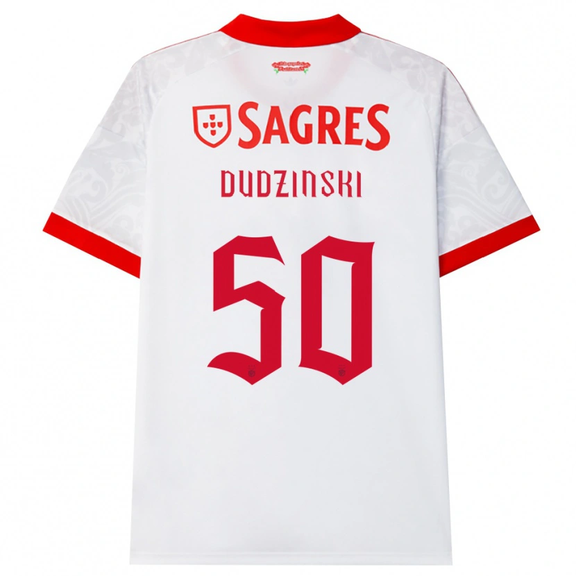 Danxen Heren Marcel Dudzinski #50 Wit Rood Geel Uitshirt Uittenue 2026/27 T-Shirt België