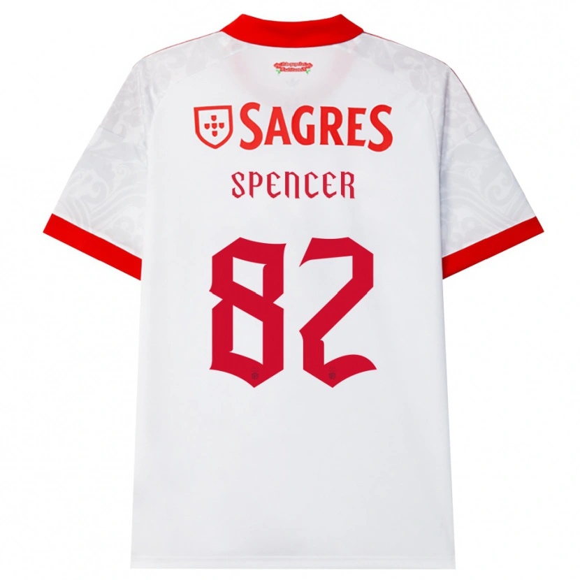 Danxen Heren Diogo Spencer #82 Wit Rood Geel Uitshirt Uittenue 2026/27 T-Shirt België