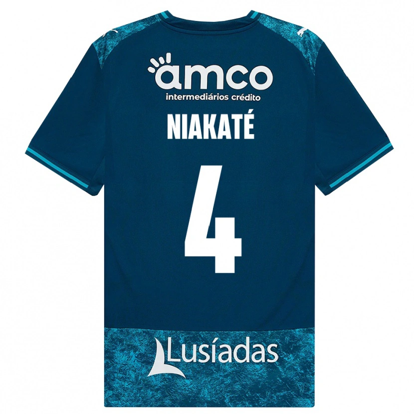 Danxen Heren Sikou Niakaté #4 Donkerleigrijs Mediumturquoise Uitshirt Uittenue 2026/27 T-Shirt België