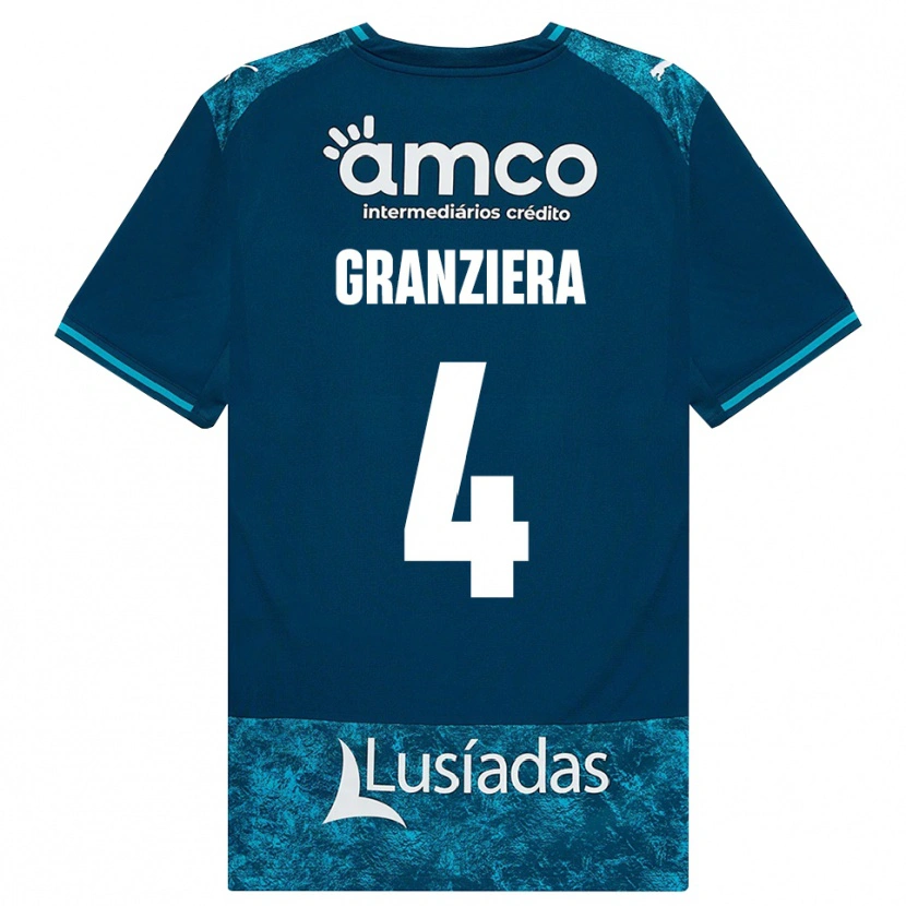 Danxen Heren Emanuele Granziera #4 Donkerleigrijs Mediumturquoise Uitshirt Uittenue 2026/27 T-Shirt België