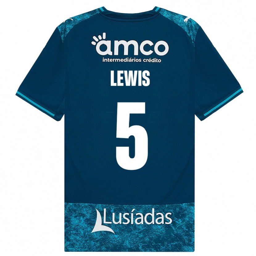 Danxen Heren Leah Lewis #5 Donkerleigrijs Mediumturquoise Uitshirt Uittenue 2026/27 T-Shirt België