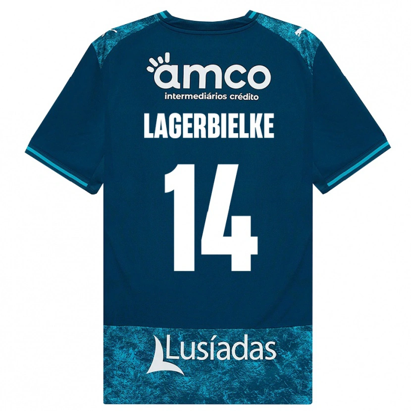 Danxen Heren Gustaf Lagerbielke #14 Donkerleigrijs Mediumturquoise Uitshirt Uittenue 2026/27 T-Shirt België