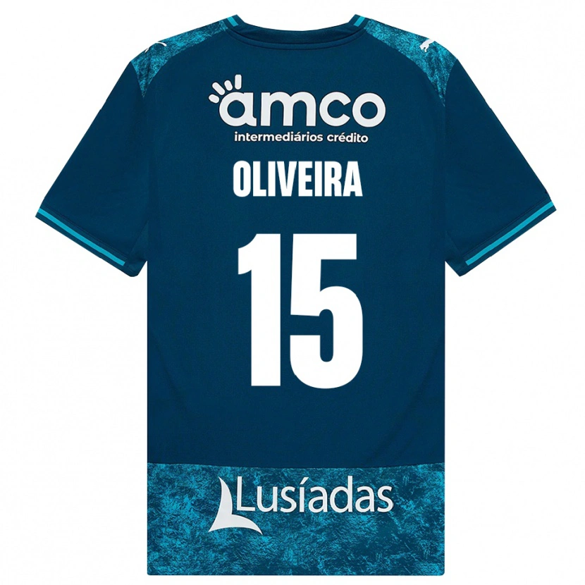 Danxen Heren Paulo Oliveira #15 Donkerleigrijs Mediumturquoise Uitshirt Uittenue 2026/27 T-Shirt België