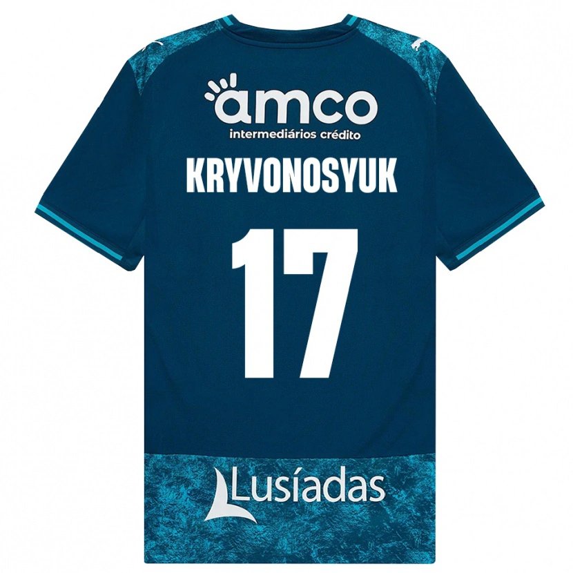 Danxen Heren Leonardo Kryvonosyuk #17 Donkerleigrijs Mediumturquoise Uitshirt Uittenue 2026/27 T-Shirt België