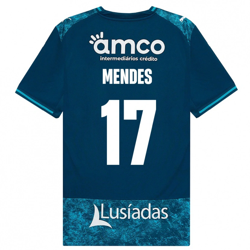 Danxen Heren Joe Mendes #17 Donkerleigrijs Mediumturquoise Uitshirt Uittenue 2026/27 T-Shirt België