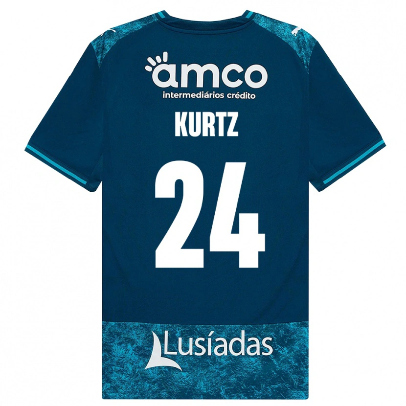 Danxen Heren Linus Kurtz #24 Donkerleigrijs Mediumturquoise Uitshirt Uittenue 2026/27 T-Shirt België