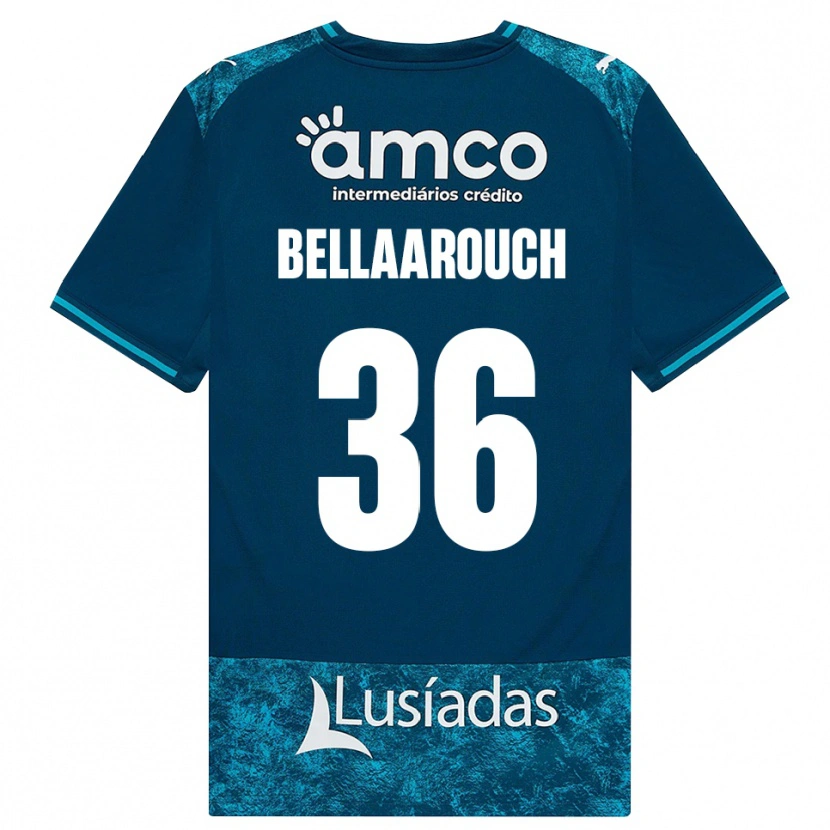 Danxen Heren Alaa Bellaarouch #36 Donkerleigrijs Mediumturquoise Uitshirt Uittenue 2026/27 T-Shirt België