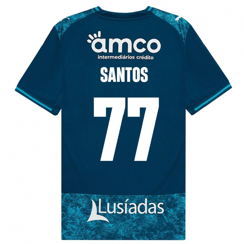 Danxen Heren Edu Santos #77 Donkerleigrijs Mediumturquoise Uitshirt Uittenue 2026/27 T-Shirt België