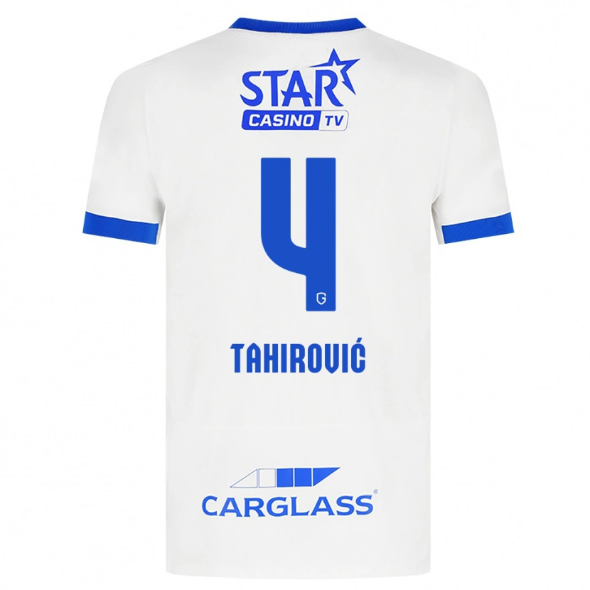 Danxen Heren Benjamin Tahirovic #4 Wit Blauw Uitshirt Uittenue 2026/27 T-Shirt België