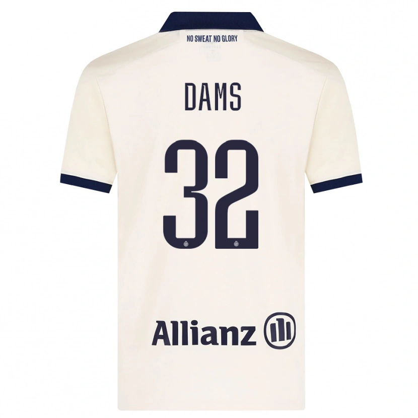Danxen Heren Matteo Dams #32 Beige Zwart Uitshirt Uittenue 2026/27 T-Shirt België