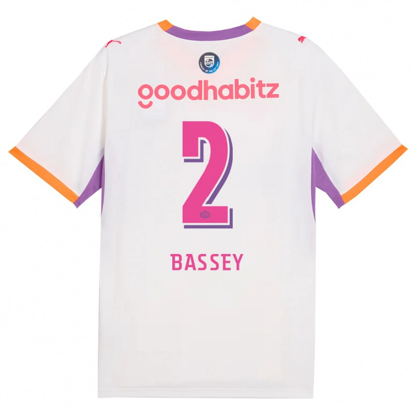 Danxen Heren Essien Bassey #2 Wit Paars Oranje Uitshirt Uittenue 2026/27 T-Shirt België