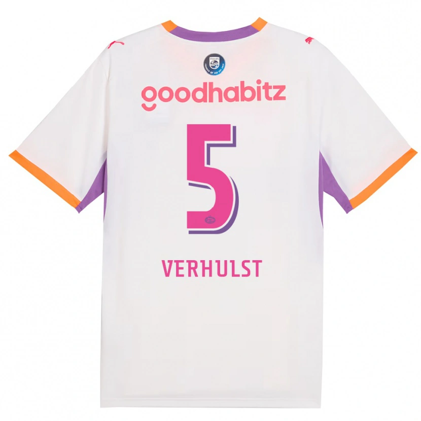 Danxen Heren Gino Verhulst #5 Wit Paars Oranje Uitshirt Uittenue 2026/27 T-Shirt België