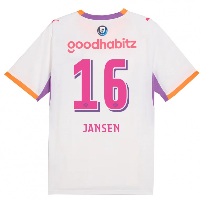 Danxen Heren Sem Jansen #16 Wit Paars Oranje Uitshirt Uittenue 2026/27 T-Shirt België