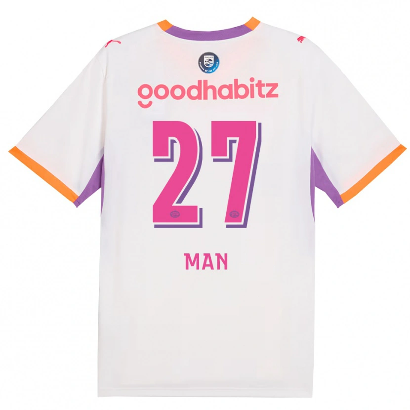 Danxen Heren Dennis Man #27 Wit Paars Oranje Uitshirt Uittenue 2026/27 T-Shirt België