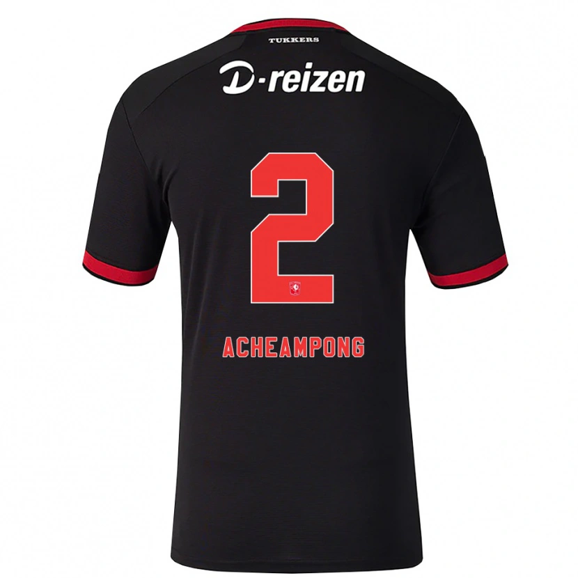 Danxen Heren Sage Acheampong #2 Rood Wit Zwart Uitshirt Uittenue 2026/27 T-Shirt België
