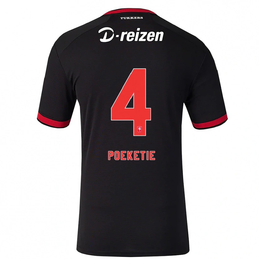Danxen Heren Maik Poeketie #4 Rood Wit Zwart Uitshirt Uittenue 2026/27 T-Shirt België