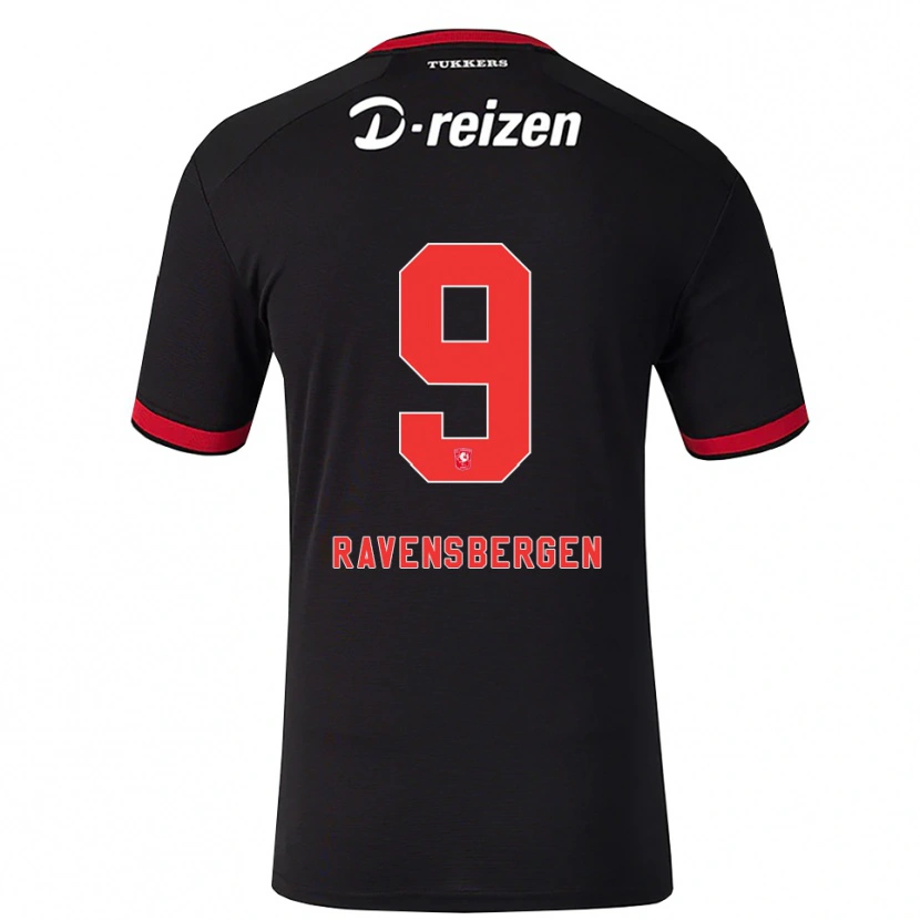 Danxen Heren Jaimy Ravensbergen #9 Rood Wit Zwart Uitshirt Uittenue 2026/27 T-Shirt België