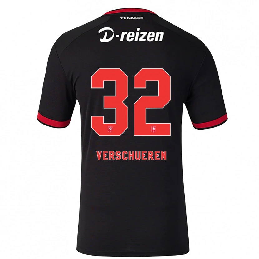 Danxen Heren Arno Verschueren #32 Rood Wit Zwart Uitshirt Uittenue 2026/27 T-Shirt België
