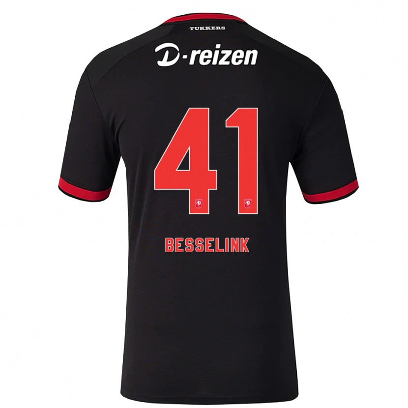 Danxen Heren Gijs Besselink #41 Rood Wit Zwart Uitshirt Uittenue 2026/27 T-Shirt België