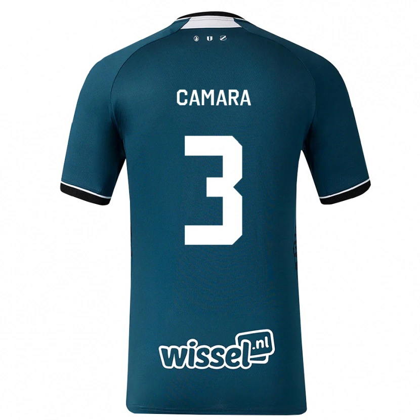 Danxen Heren Lamine Camara #3 Donkerleigrijs Wit Uitshirt Uittenue 2026/27 T-Shirt België