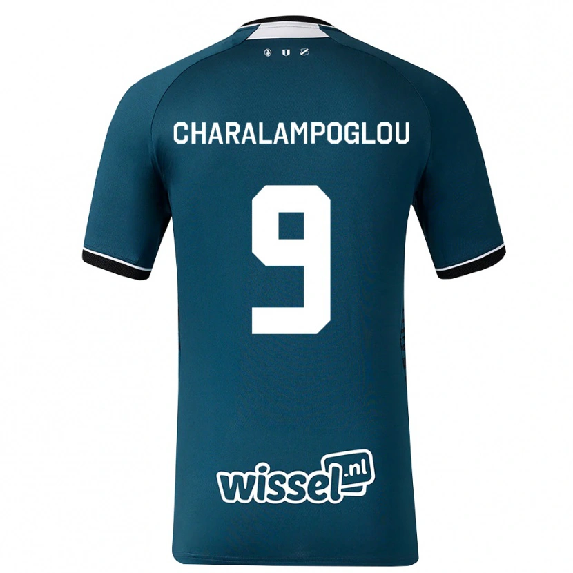 Danxen Heren Georgios Charalampoglou #9 Donkerleigrijs Wit Uitshirt Uittenue 2026/27 T-Shirt België