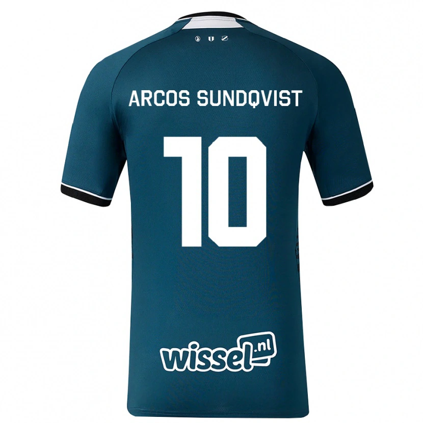 Danxen Heren Gustav Arcos Sundqvist #10 Donkerleigrijs Wit Uitshirt Uittenue 2026/27 T-Shirt België