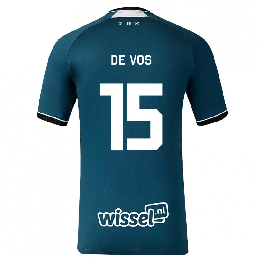 Danxen Heren Nick De Vos #15 Donkerleigrijs Wit Uitshirt Uittenue 2026/27 T-Shirt België