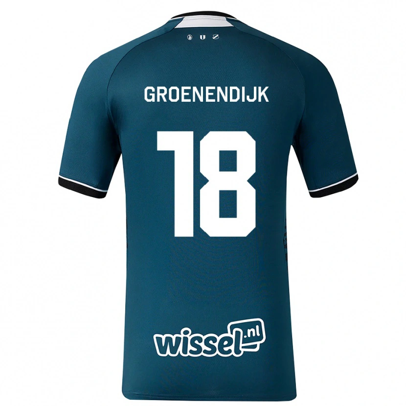 Danxen Heren Tami Groenendijk #18 Donkerleigrijs Wit Uitshirt Uittenue 2026/27 T-Shirt België