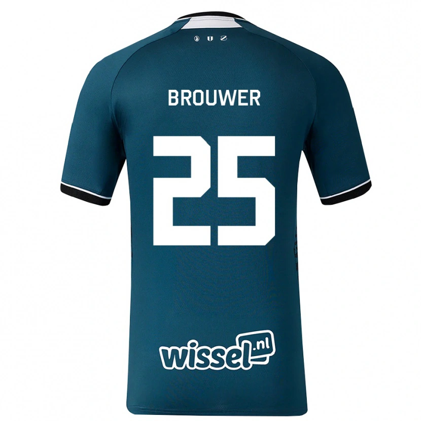 Danxen Heren Michael Brouwer #25 Donkerleigrijs Wit Uitshirt Uittenue 2026/27 T-Shirt België