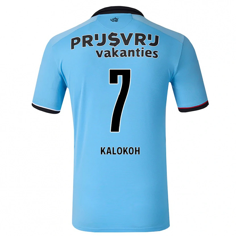 Danxen Heren Alex Kalokoh #7 Diephemelsblauw Zwart Rood Uitshirt Uittenue 2026/27 T-Shirt België