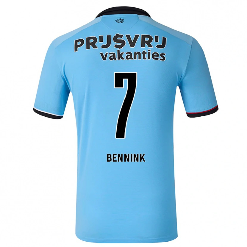 Danxen Heren Maxime Bennink #7 Diephemelsblauw Zwart Rood Uitshirt Uittenue 2026/27 T-Shirt België