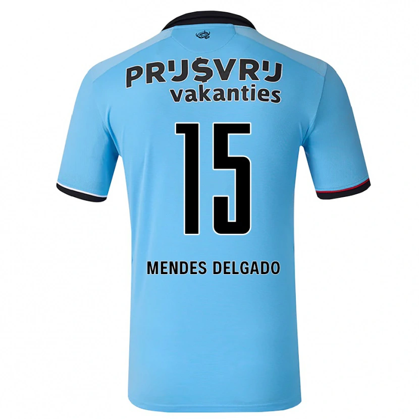 Danxen Heren Jayden Mendes Delgado #15 Diephemelsblauw Zwart Rood Uitshirt Uittenue 2026/27 T-Shirt België