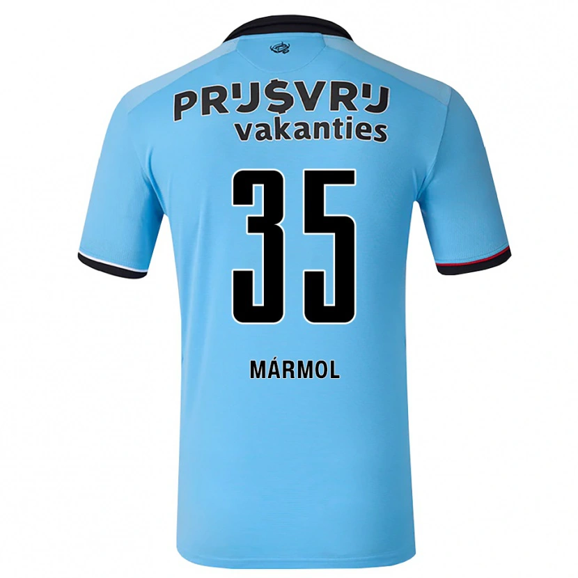 Danxen Heren Mika Mármol #35 Diephemelsblauw Zwart Rood Uitshirt Uittenue 2026/27 T-Shirt België