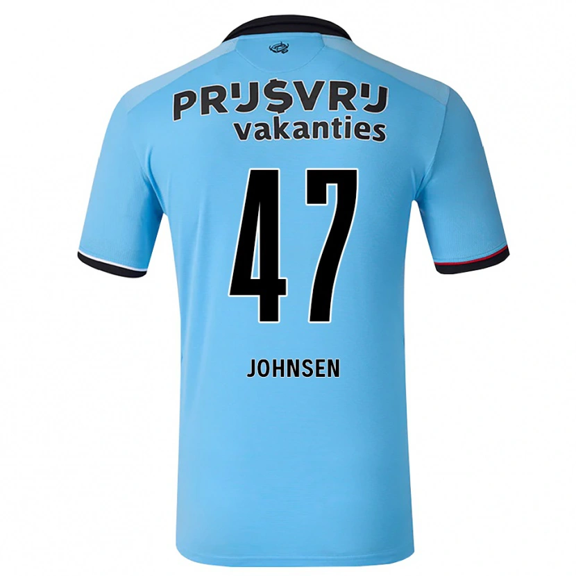 Danxen Heren Mikael Torset Johnsen #47 Diephemelsblauw Zwart Rood Uitshirt Uittenue 2026/27 T-Shirt België