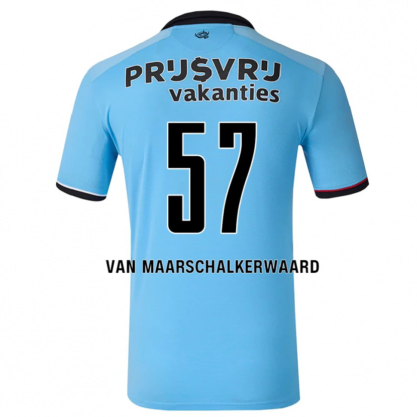 Danxen Heren Pieter Van Maarschalkerwaard #57 Diephemelsblauw Zwart Rood Uitshirt Uittenue 2026/27 T-Shirt België