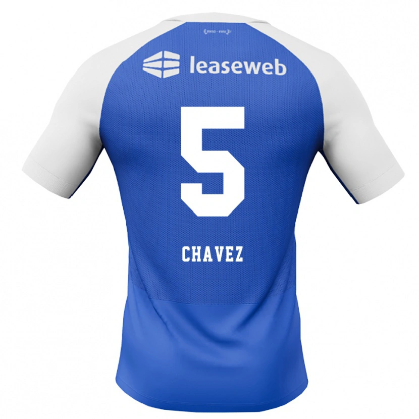 Danxen Heren Mateo Chávez #5 Hemelsblauw Rood Wit Uitshirt Uittenue 2026/27 T-Shirt België