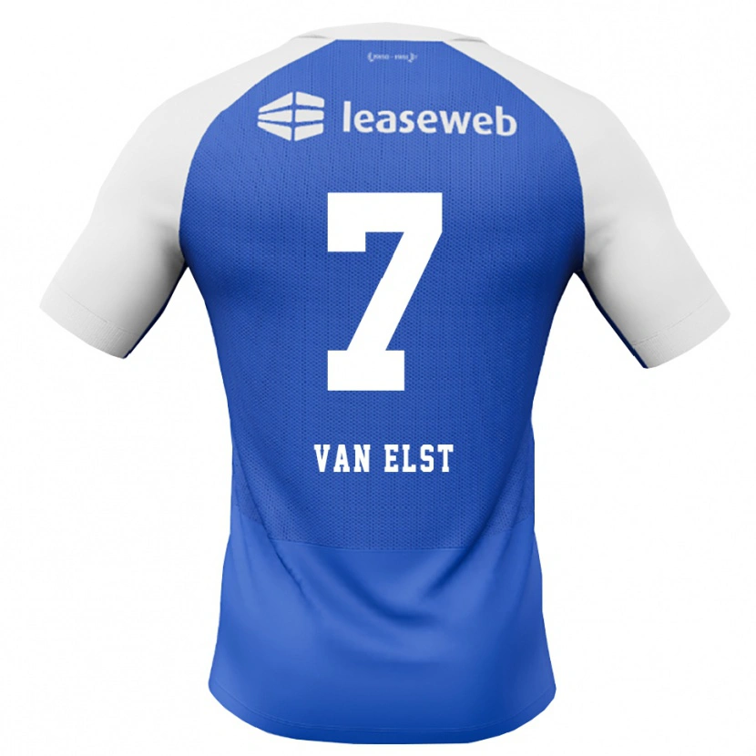 Danxen Heren Senna Van Elst #7 Hemelsblauw Rood Wit Uitshirt Uittenue 2026/27 T-Shirt België