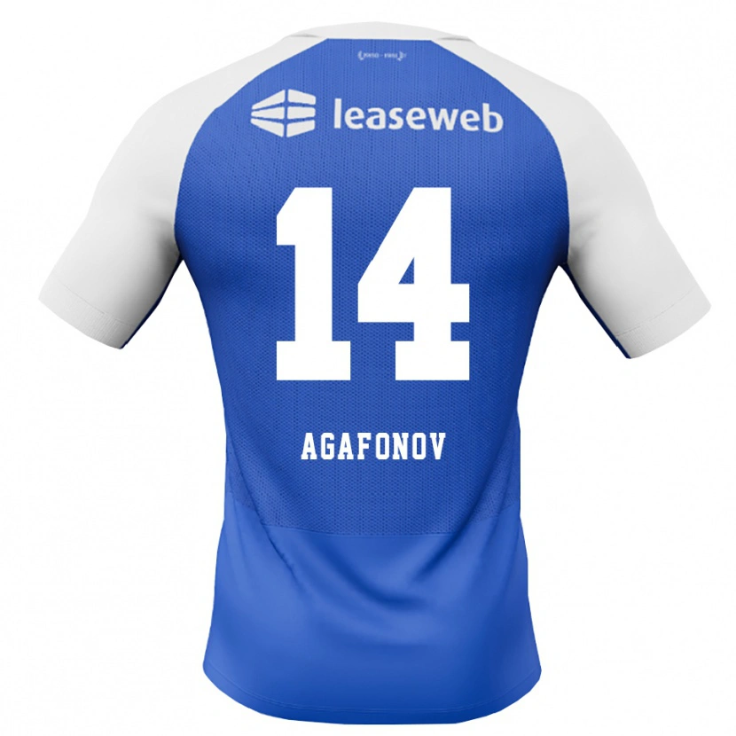 Danxen Heren Anton Agafonov #14 Hemelsblauw Rood Wit Uitshirt Uittenue 2026/27 T-Shirt België