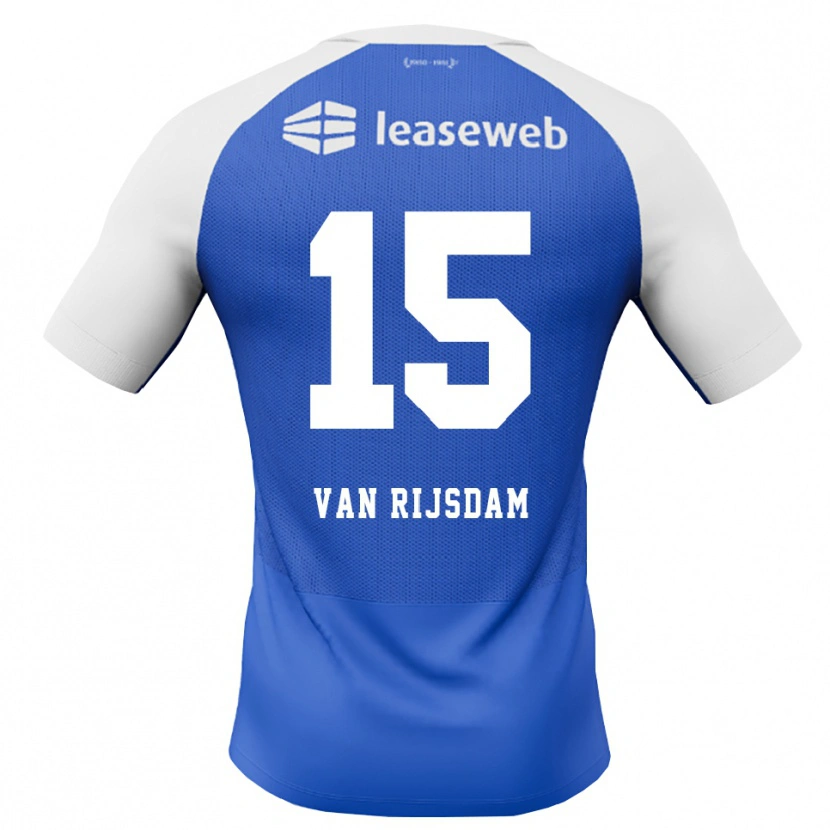 Danxen Heren Julian Van Rijsdam #15 Hemelsblauw Rood Wit Uitshirt Uittenue 2026/27 T-Shirt België