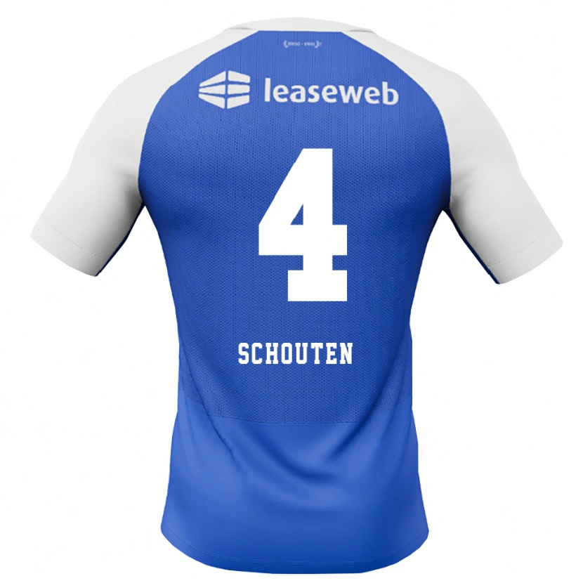 Danxen Heren Lewis Schouten #4 Hemelsblauw Rood Wit Uitshirt Uittenue 2026/27 T-Shirt België