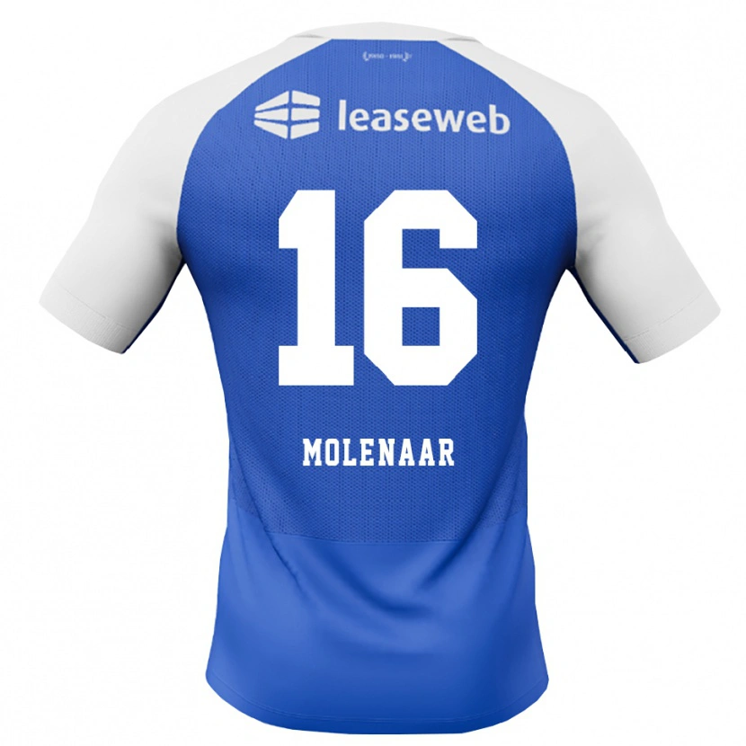 Danxen Heren Finn Molenaar #16 Hemelsblauw Rood Wit Uitshirt Uittenue 2026/27 T-Shirt België