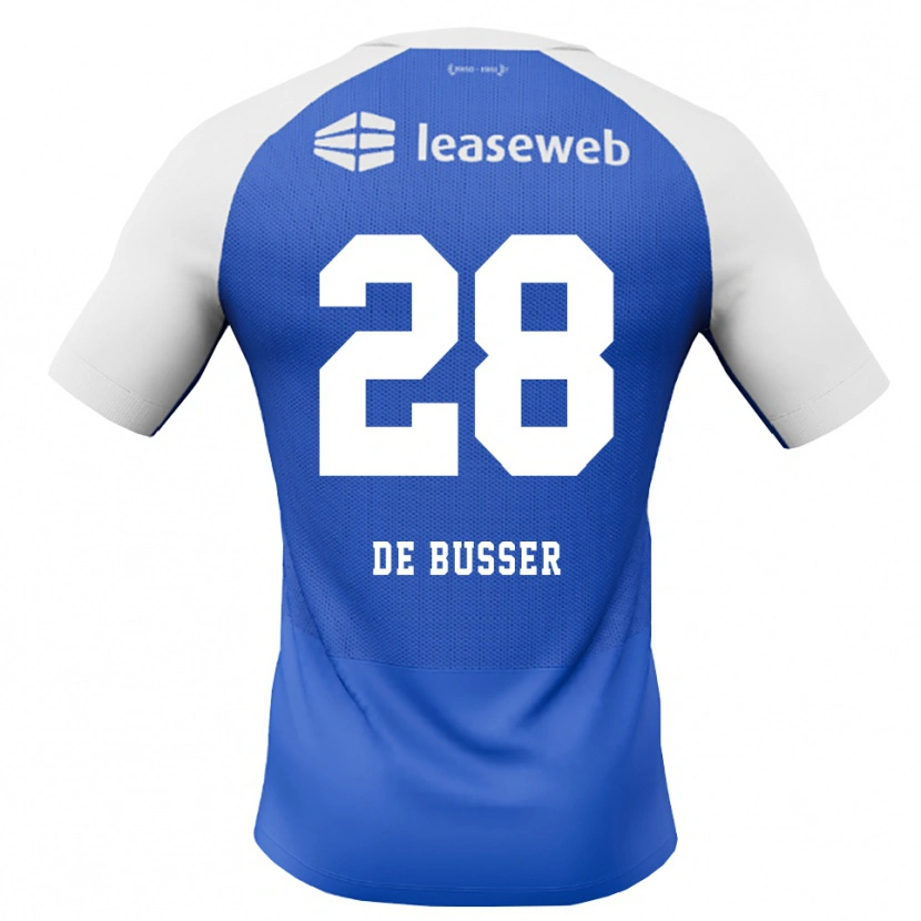 Danxen Heren Jari De Busser #28 Hemelsblauw Rood Wit Uitshirt Uittenue 2026/27 T-Shirt België