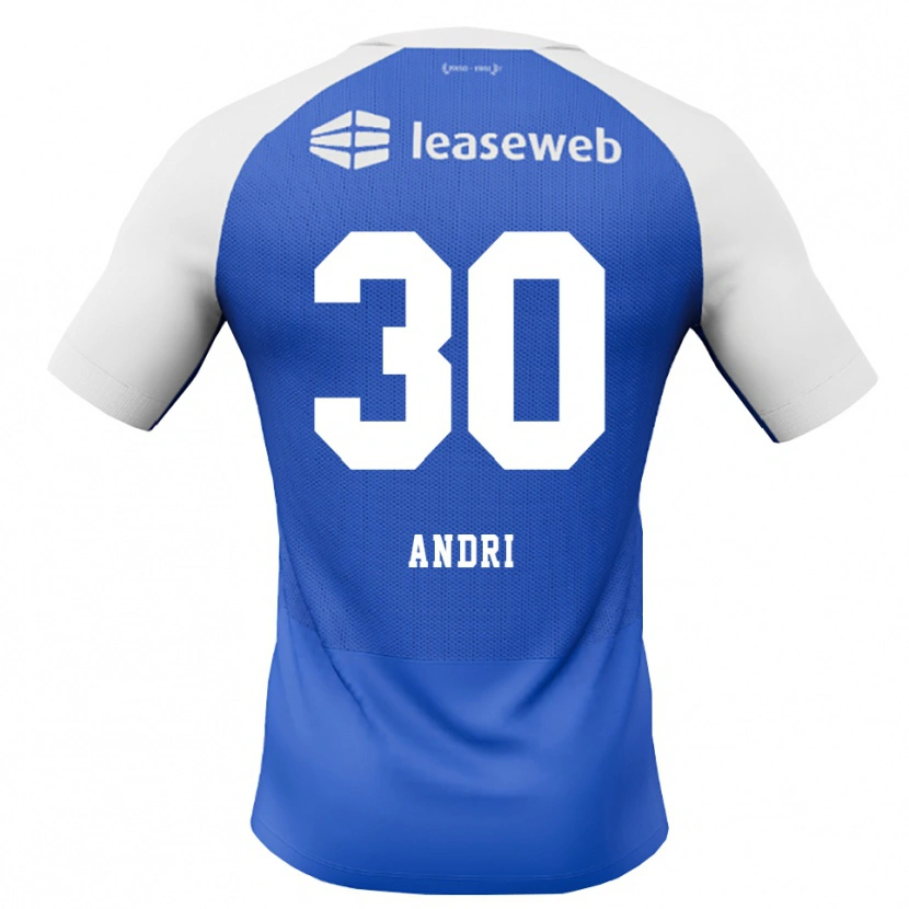 Danxen Heren Markús Andri Daníelsson Martin #30 Hemelsblauw Rood Wit Uitshirt Uittenue 2026/27 T-Shirt België