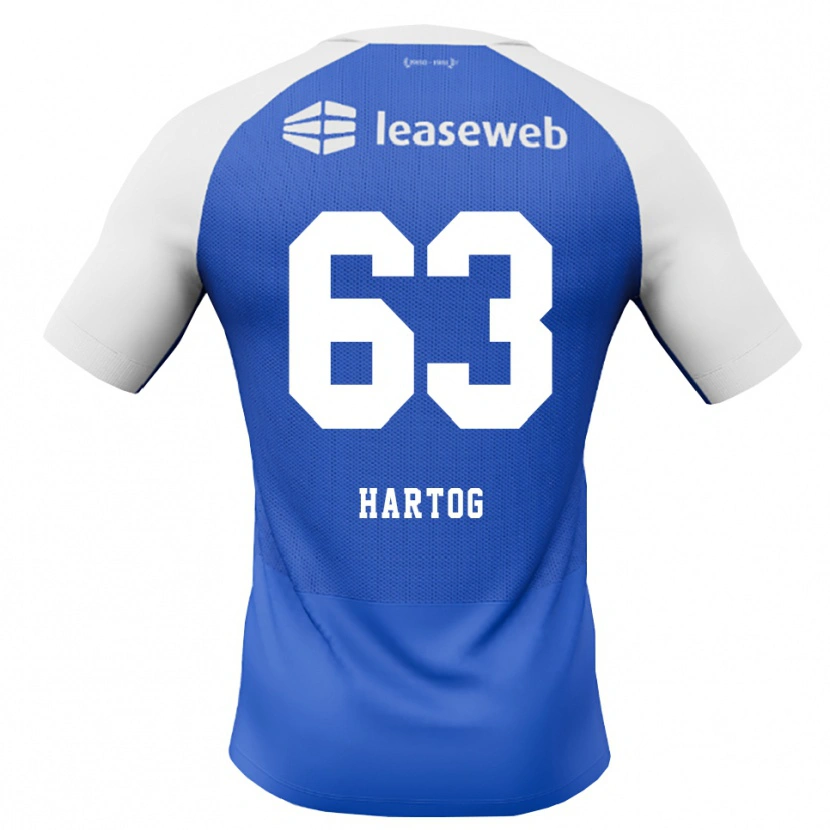 Danxen Heren Jasper Hartog #63 Hemelsblauw Rood Wit Uitshirt Uittenue 2026/27 T-Shirt België