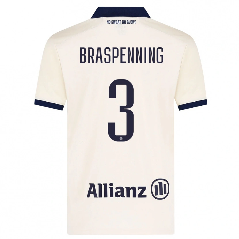 Danxen Heren Daan Braspenning #3 Beige Zwart Uitshirt Uittenue 2026/27 T-Shirt België