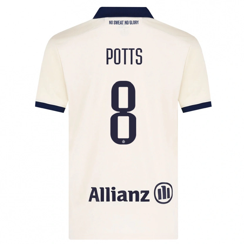 Danxen Heren Freddie Potts #8 Beige Zwart Uitshirt Uittenue 2026/27 T-Shirt België